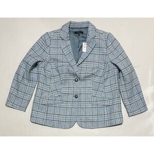 $209 Talbots Shetland Wool Blend Blazer Glen Plaid Women's 16 WP Plus Petite